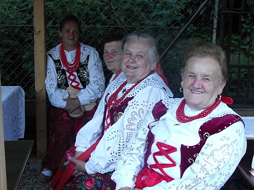 Performers at the music festval in traditional dress