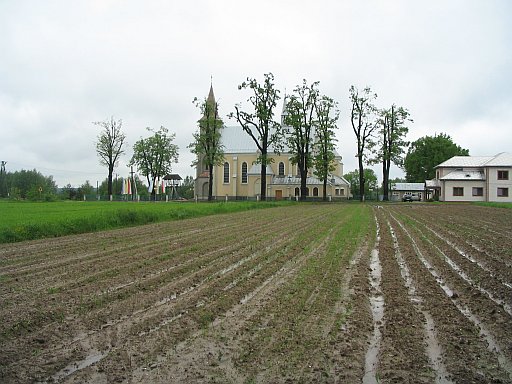 Tarnów area. View of the church in Jastrzabka Nowa where grandparents were baptized and worshiped.